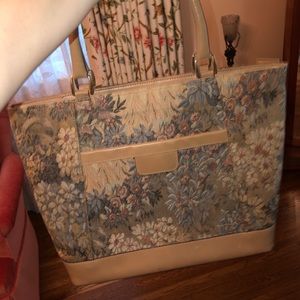 French Vintage Tapestry Travel Bag